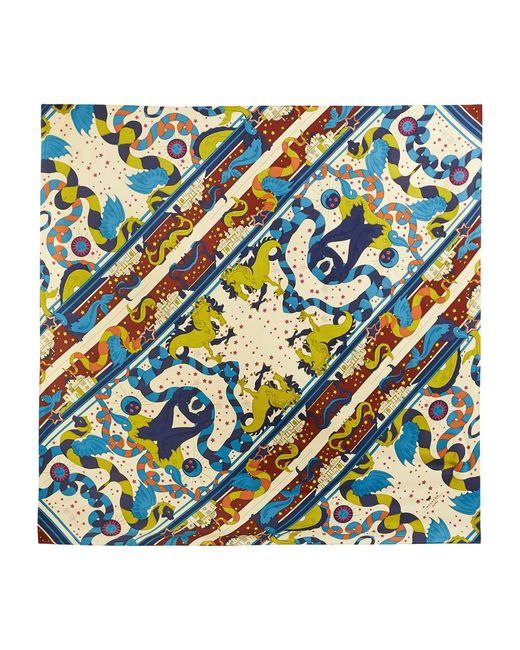 Weekend by Maxmara Blue Uberta Printed Silk Scarf