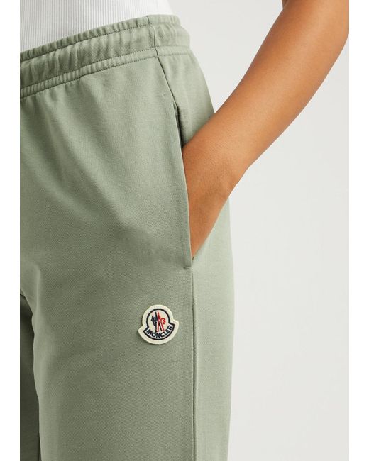 Moncler Green Logo Cotton Sweatpants