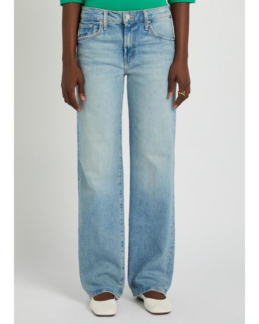 Mother Blue The Mid Rise Rambler Stretch-Denim Jeans