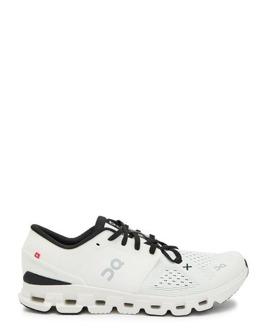 On Shoes White Cloud X 4 Panelled Mesh-Knit Sneakers for men