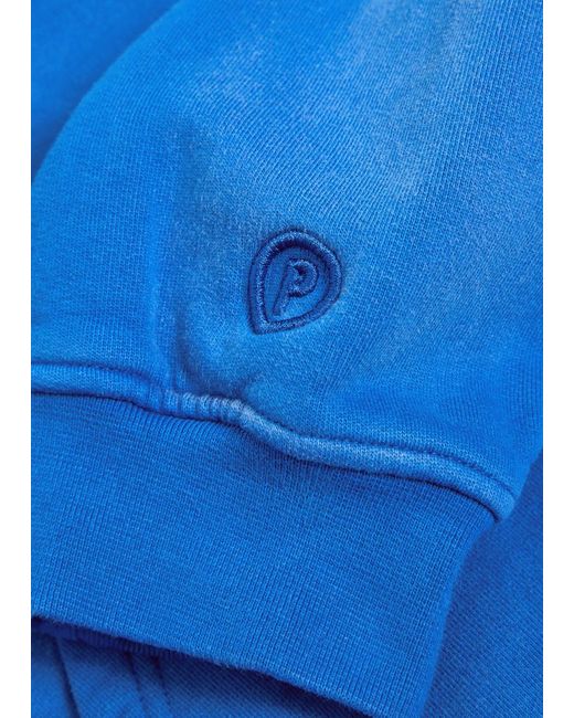 Picante Blue Everyday Hooded Zip-Up Cotton Sweatshirt for men