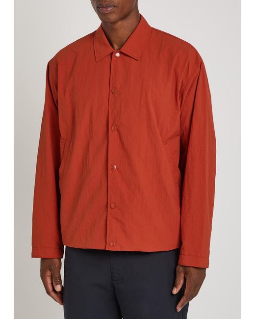 NN07 Red Fenton Crinkled Nylon Jacket for men