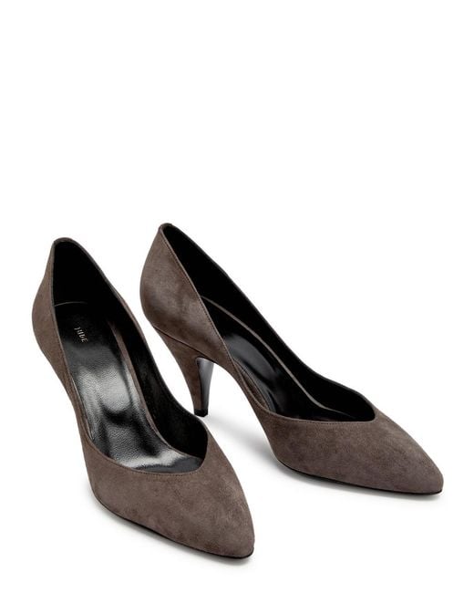 Jude Brown Haze 75 Suede Pumps