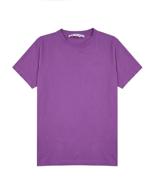 Off-White c/o Virgil Abloh Diag Tab Logo Cotton T-shirt in Purple for ...