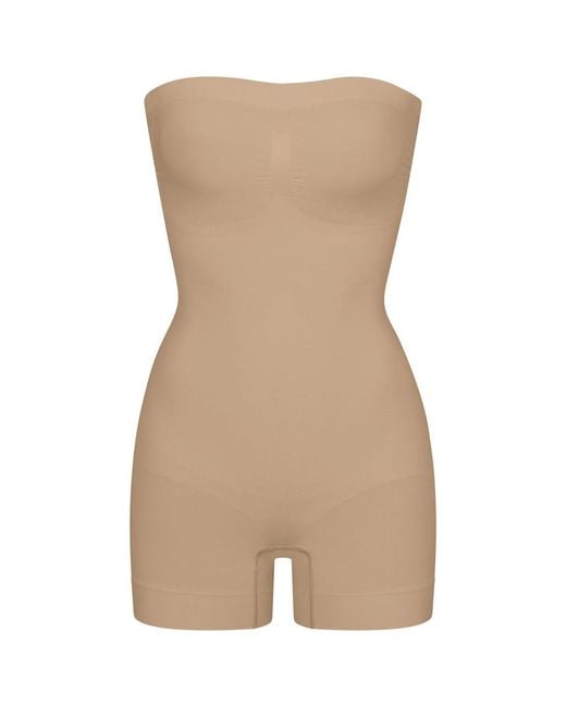 Skims Natural Seamless Sculpt Strapless Stretch-Woven Body Xxxl