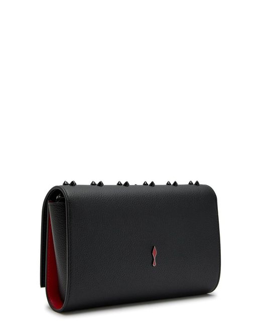 Christian Louboutin Black Paloma Stud-Embellished Leather Clutch