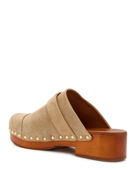 Chloé Brown Leather Jeannette Clogs 50