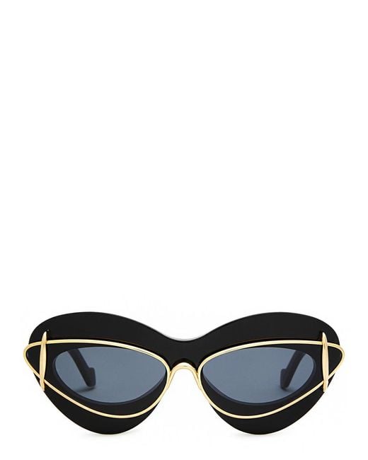 Loewe Black Double-frame Cat-eye Sunglasses