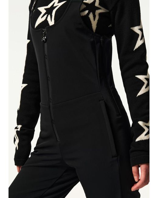Perfect Moment Blue Flared-Leg Bib Ski Pants