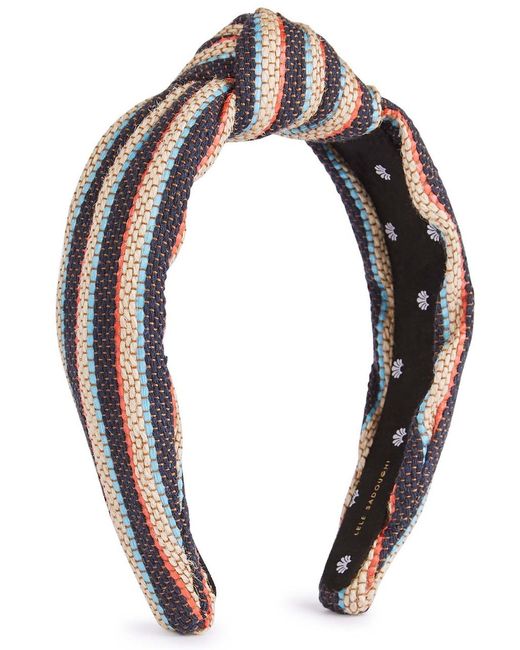 Lele Sadoughi Black Striped Woven Headband