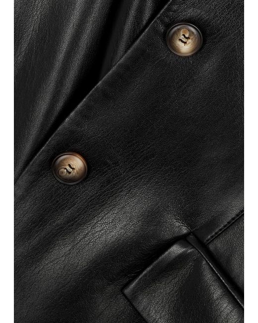 Nanushka Black Hathi Faux Leather Blazer