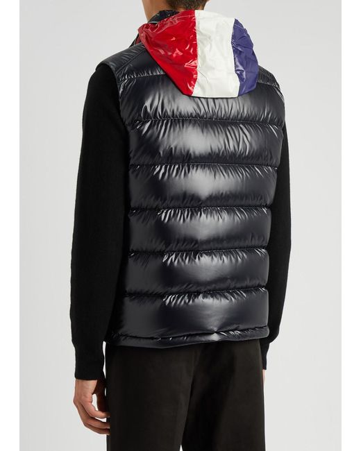 Moncler Black Ouse Quilted Shell Gilet for men