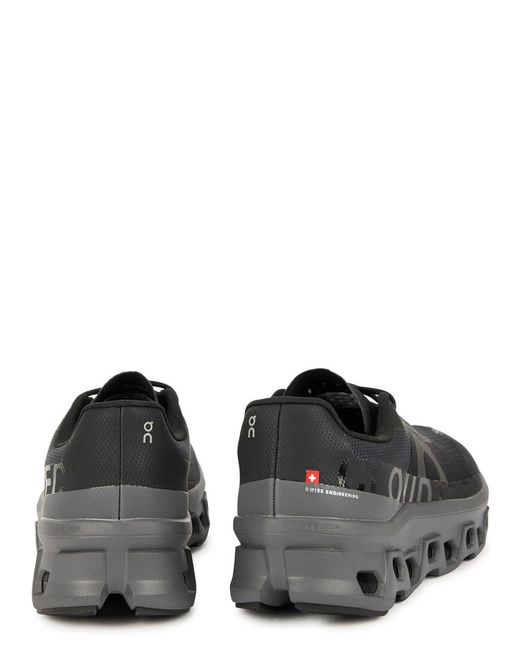On Shoes Black Cloudmster Knitted Sneakers