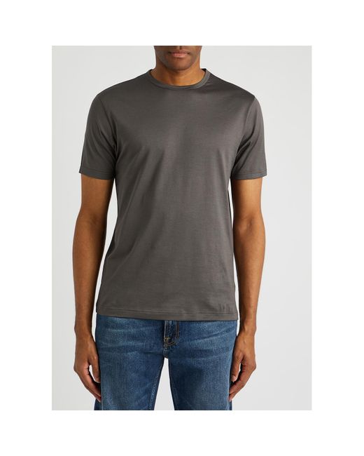 Sunspel Gray Cotton T-Shirt for men