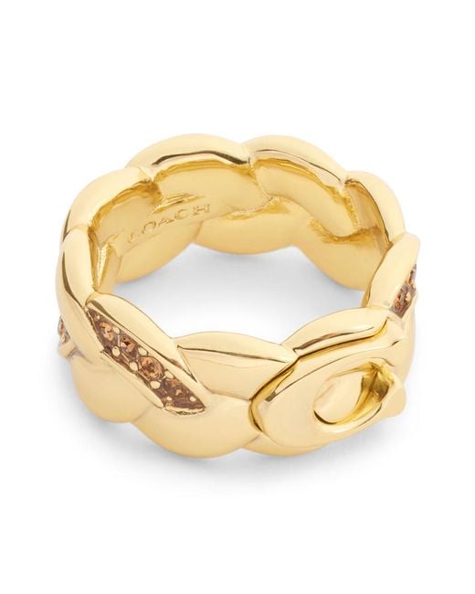 COACH Metallic Braided Ring