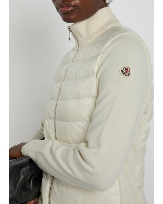 Moncler White Padded Wool And Nylon Jacket