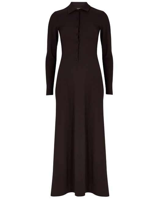 Christopher Esber Synthetic Brown Stretch-jersey Maxi Dress | Lyst