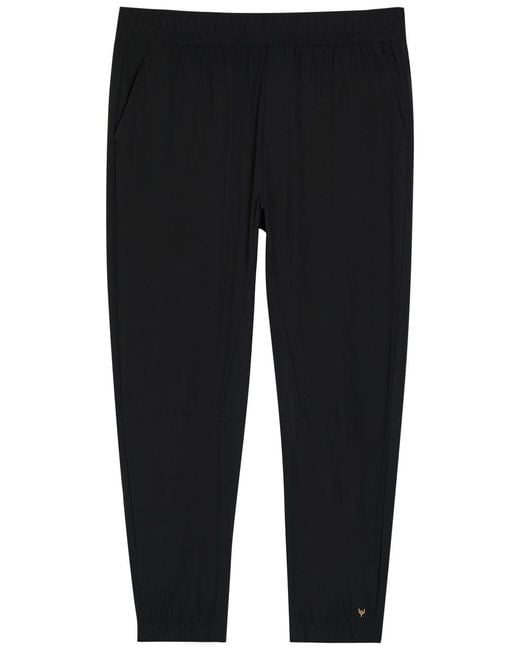 Now You Live Black Saxby Tapered-Leg Shell Sweatpants for men