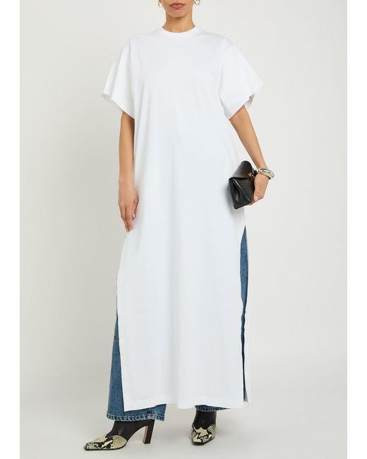 RÙADH White The Braun Cotton Maxi T-Shirt Dress