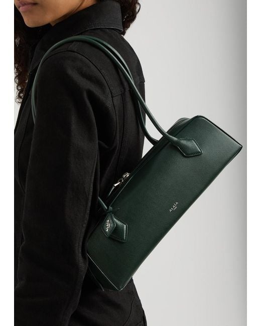 Alaïa Green Le Teckel Medium Grained Leather Shoulder Bag