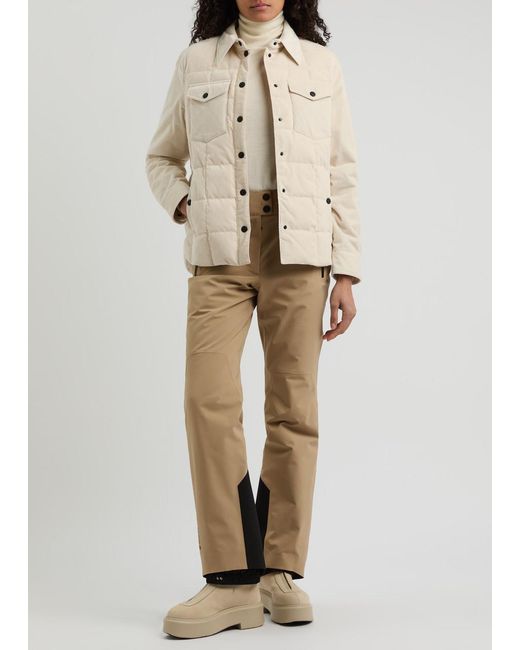 Moncler Natural Logo Quilted Corduroy Jacket