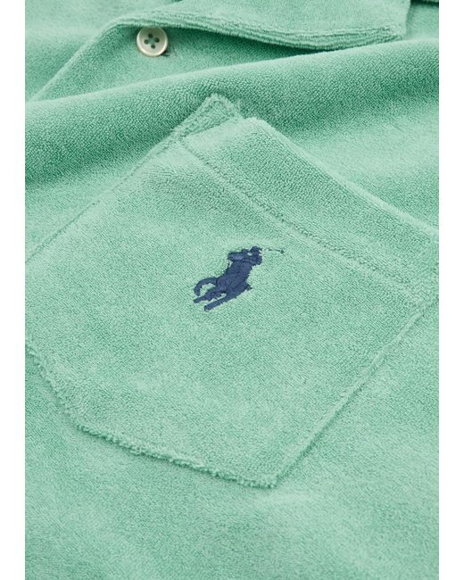 Polo Ralph Lauren Green Spa Logo-Embroidered Terry Shirt for men