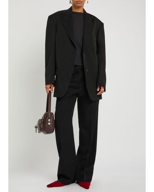 Acne Black Wool Gabardine Blazer