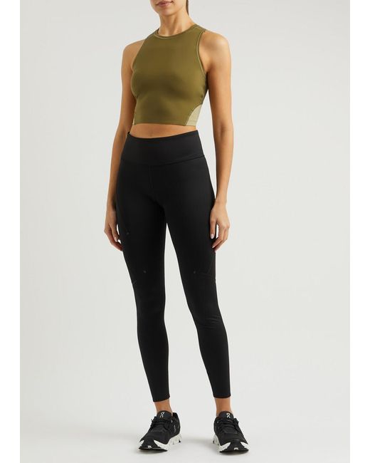 On Shoes Green Movement Cropped Stretch-Jersey Tank