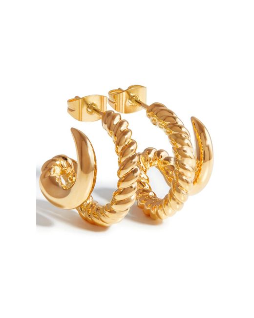 Missoma Metallic Claw Radial 18Kt-Plated Earrings