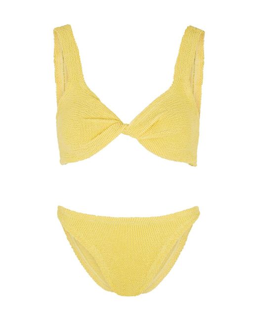 Hunza G Yellow Juno Seersucker Bikini, Bikini