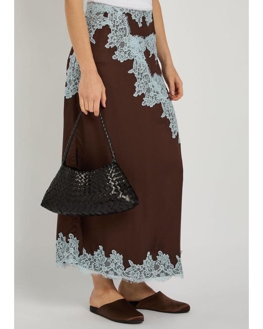 Dragon Diffusion Black Rosanna Woven Leather Shoulder Bag