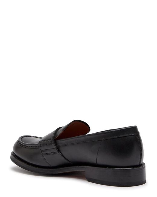 GRENSON Black Nate Leather Loafers for men