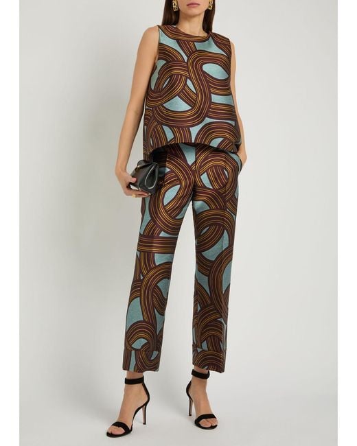 LaDoubleJ Hendrix Jacquard Flared-Leg Trousers