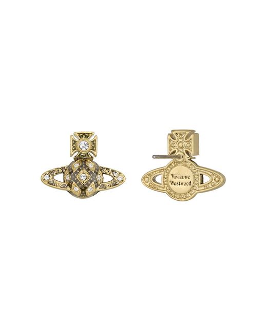 Vivienne Westwood Metallic Rachelle Bas Relief Crystal-Embellished Stud Earrings