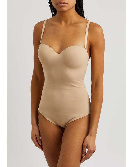 Wolford Natural Mat De Luxe String Stretch-jersey Bodysuit