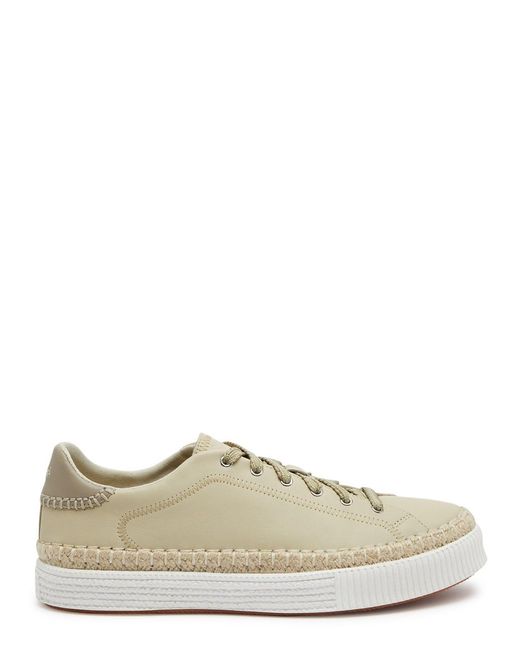 Chloé Natural Telma Panelled Leather Sneakers