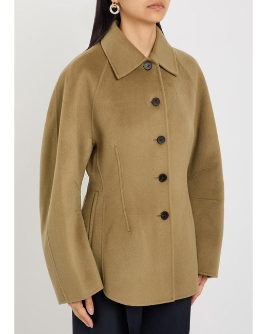Rohe Green Sculpted Wool And Cashmere-Blend Jacket