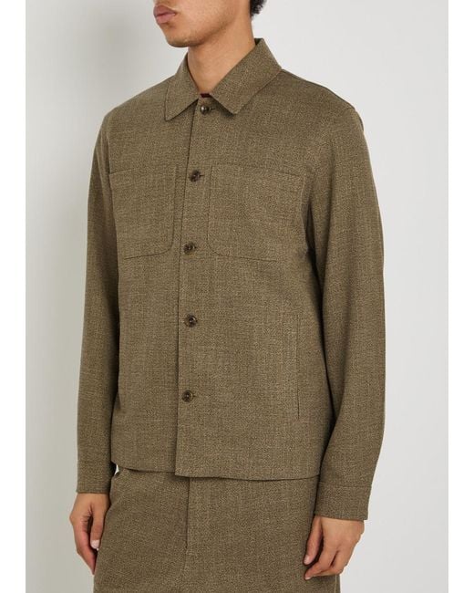 Les Deux Green Marseille Woven Jacket for men