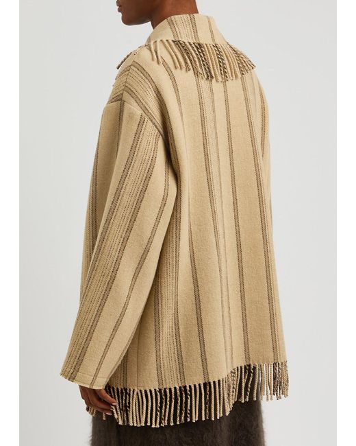 By Malene Birger Natural Bolou Striped Wool-blend Jacket