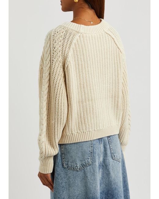Free People Natural Frankie Cable Sweater