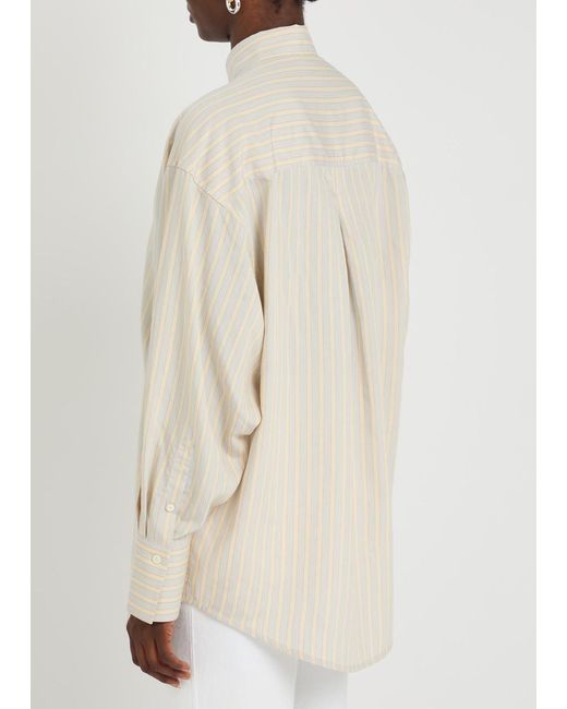 Totême White Striped Woven Shirt