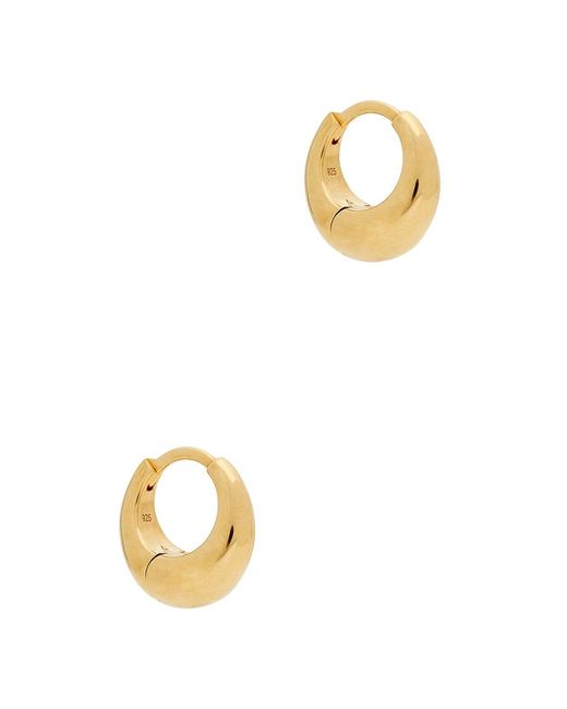 Otiumberg White Mini Graduated 14Kt Vermeil Hoop Earrings