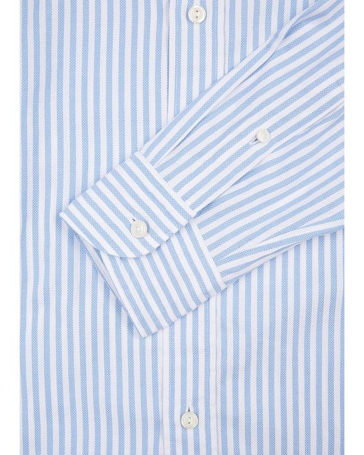 Eton of Sweden Blue Piqué Cotton Oxford Shirt for men