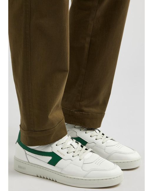 Axel Arigato Green Dice Lo Panelled Leather Sneakers for men