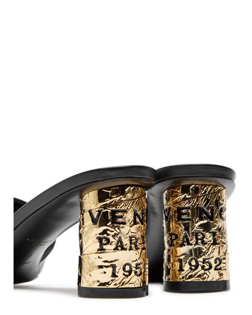 Givenchy Black Tape-Effect Leather Mules