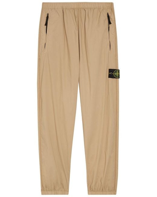 Stone Island Natural Tela Stretch-Cotton Trousers for men