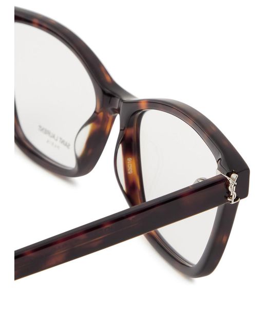Saint Laurent Brown Wayfarer-Style Designer Optical Glasses