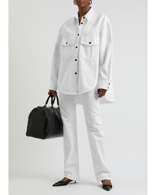 Khaite White Mahmet Denim Shirt