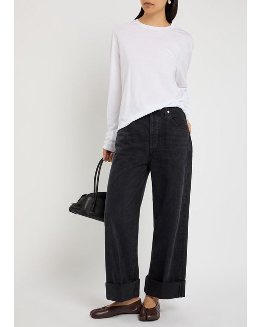 Citizens of Humanity Blue Ayla Baggy Cuffed Crop Jeans