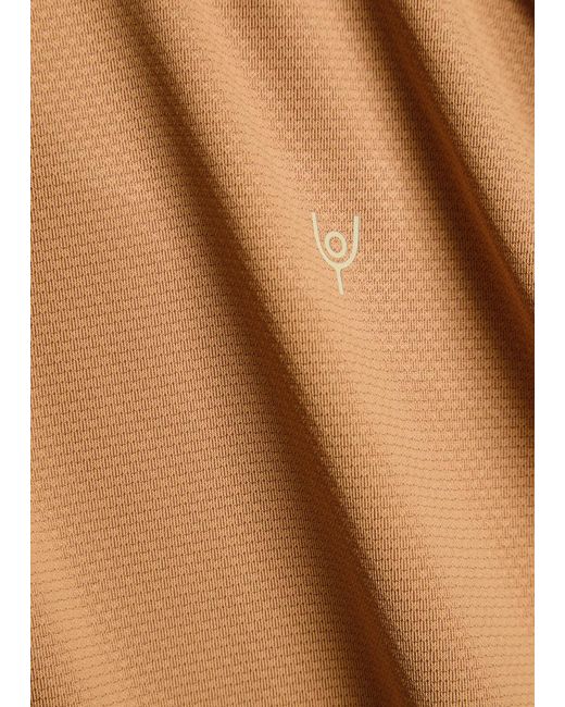 Now You Live Brown Shearsby Logo-Print Jersey T-Shirt for men